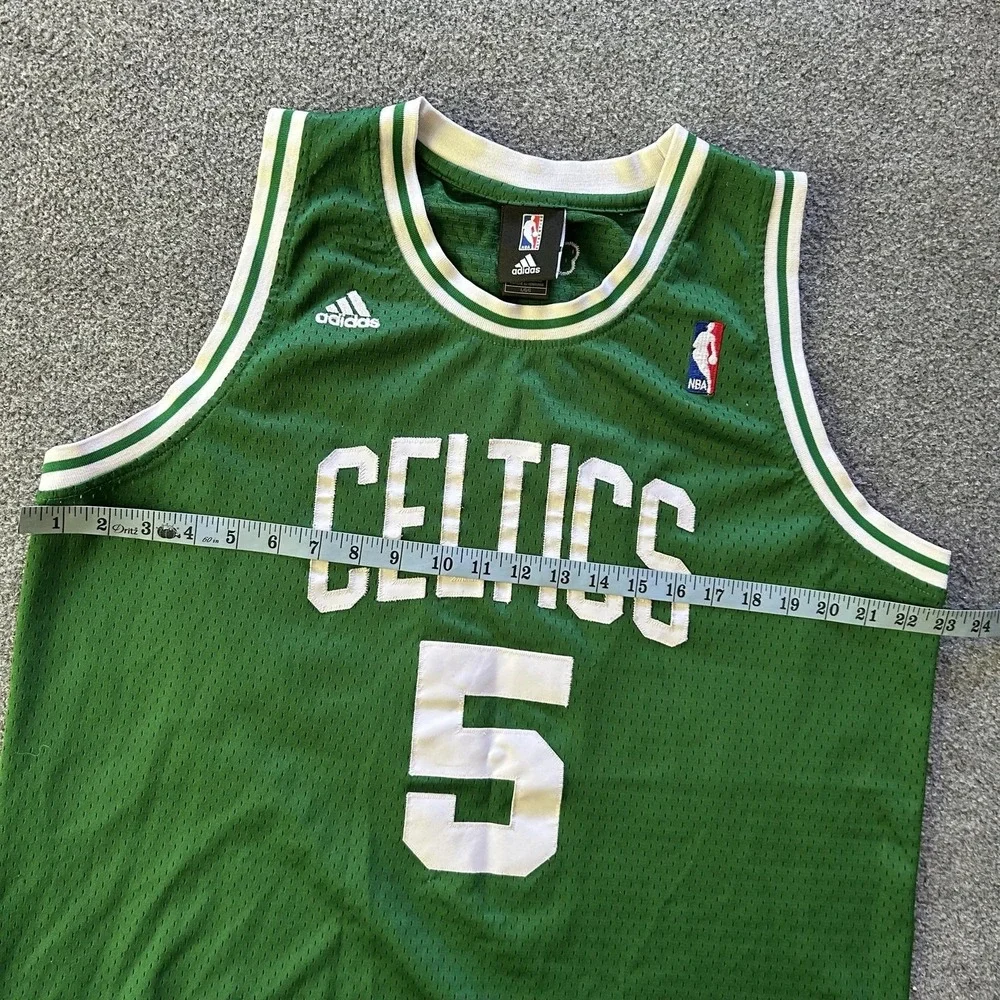 Boston Celtics Jersey Mens L Green NBA Basketball Adidas Garnett 5 Stitched
